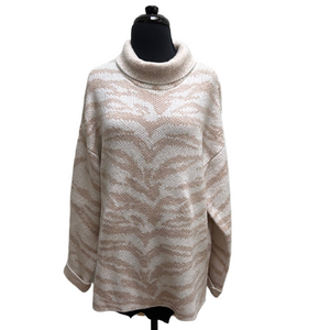 BNWT DKNY Cream Cowl Neck Sweater with Oversized Fit Size Large